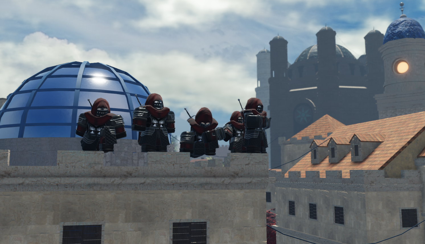 Blackwood soliders on a rooftop